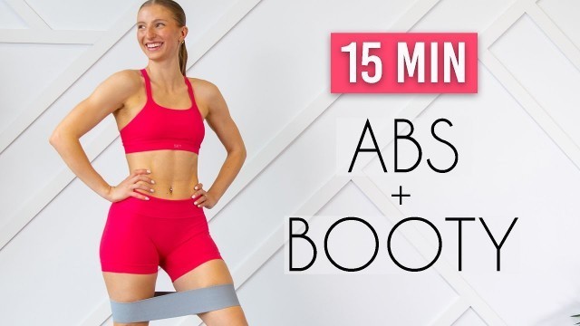 '2 in 1- ABS & BOOTY At Home Workout (booty band, no repeats)'