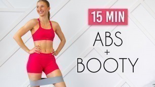 '2 in 1- ABS & BOOTY At Home Workout (booty band, no repeats)'