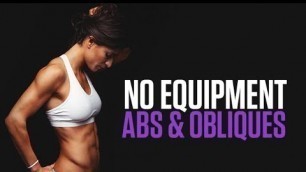 'ABS & OBLIQUES Workout At Home | NO EQUIPMENT | Muffin Top Shredder'