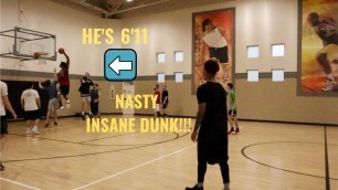 'Former 6\'11 NBA Player Dunks on LA Fitness Player Craziest Posterizer I Ever Seen!!!'