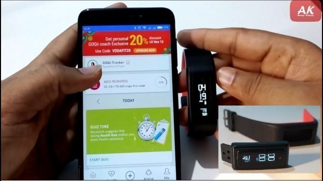 'Review || GOQii Fitness Tracker with Personal Coaching || Call & Message notification Test || Hindi'