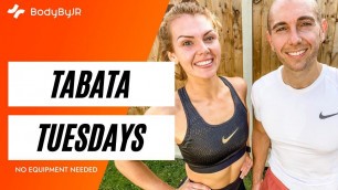 '24 Minute Tabata HIIT Workout 1 | No Equipment | May Fitness Challenge | BodyByJR TV'