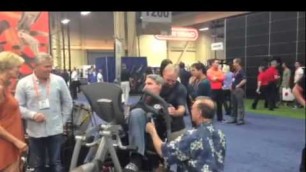 'Augie Nieto works out at Octane Fitness booth at IHRSA 2013'