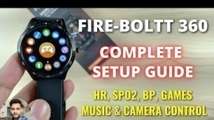 'Fire-Boltt 360 Smartwatch Full Setup Guide | Settings & Features'