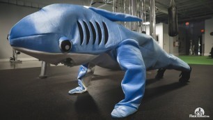 'Gym Owner Attempts Marine Physical Fitness Test in Shark Costume - Shark Week 2020'
