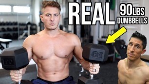'I\'M THE STRONGEST NATTY! || Greg Doucette & Jonni Think 90lbs DBs Are Heavy? (ATHLEANX RESPONSE)'