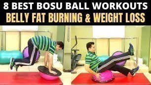 '8 Best Bosu Ball Exercises, Bosu Ball Workouts, Core & Back Strength, Fat Burning Workouts AT HOME'