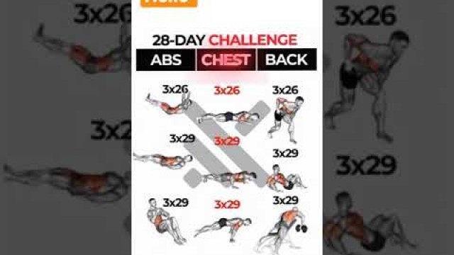 '28 Days muscles gain Challenge from home #gym #exercise #abs #sixpack'