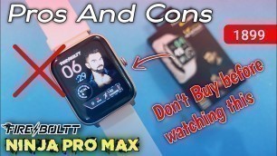 'Don\'t Buy Fire Boltt Ninja Pro Max smartwatch ⚡ Before watching This Video || Money Waste ?'