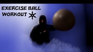 'NINJA | FULL BODY HOME WORKOUT WITH EXERCISE BALL'