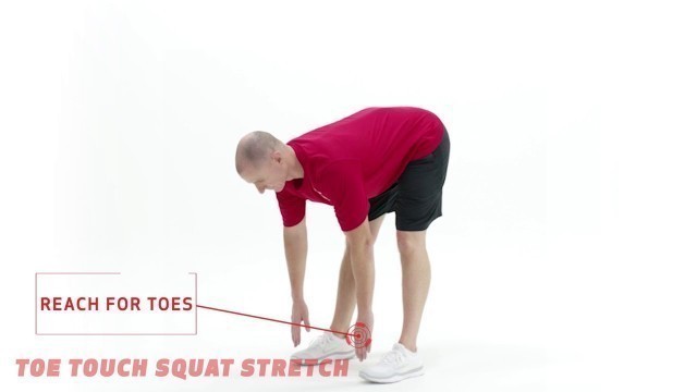 'Toe Touch Squat Stretch - Travel Workout: Bodyweight Strength & Cardio'