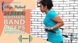 'Anju Habeeb Fitness - Band Biceps Workouts | അഞ്ജു ഹബീബ് ഫിറ്റ്നസ് - ബാൻഡ് ബൈസപ്സ് വർക്കൗട്ട്'