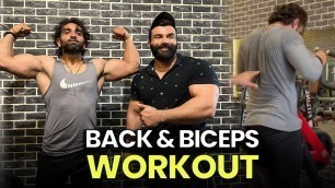 'The PERFECT BACK and BICEPS Workout |Raw uncut workout | Panghal Fitness'