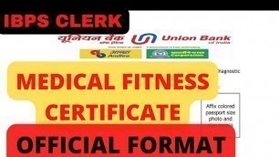 'MEDICAL FITNESS CERTIFICATE FORMAT 