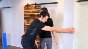 'Lat Stretch Exercise Demo'