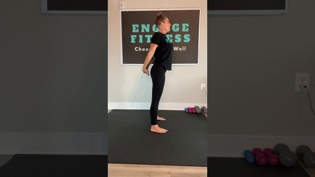 '5 minute Quick Stretch with Sara-Jane Gage MA 200KYT of Engage Fitness DC'