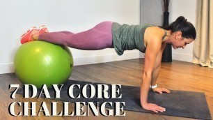 '7 DAY CORE CHALLENGE - STABILITY BALL WORKOUT'