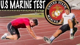 'Football Players Try The U.S MARINE Fitness Test Without Practice'