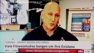 'Fitness-Studiobetreiber redet Klartext - ntv live Nachrichten vom 05.01.2021 mit David Zimmermann'