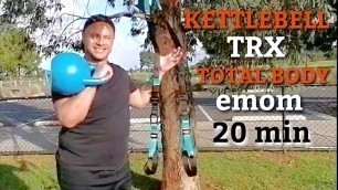 '20 min Total Body TRX KettleBell Fusion strength workout 