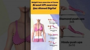 'weight loss exercise at home,breast lift exercise,'