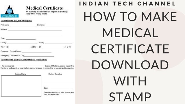 'how to make medical fitness certificate online maker'