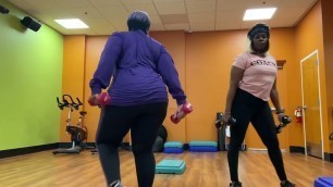 'Early Morning Workout With Sherri Singletary At Anytime Fitness'