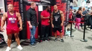 'Dennis Wolf & Dennis James at the 2016 Mr Olympia Expo'