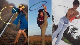 'Woman\'s Impressive Hula Hoop Tricks'
