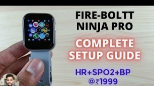 'Fire-boltt Ninja Pro Smartwatch Full Setup Guide'