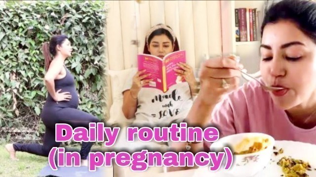 'My whole day routine in Pregnancy| workout diet mindfulness | HINDI | WITH ENGLISH SUBTITLES |'