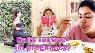 'My whole day routine in Pregnancy| workout diet mindfulness | HINDI | WITH ENGLISH SUBTITLES |'