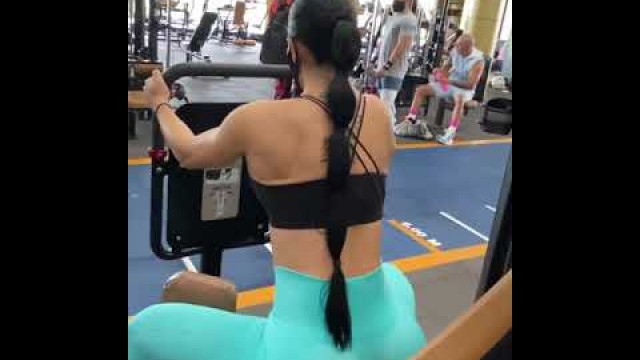 'Nora feathi hot Fitness Model gym workouts