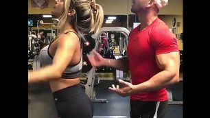 'sexy girl with gym trainer #masti'