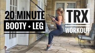 '20 Minute TRX Leg + Booty Workout | Timed Circuits'