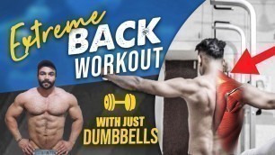 'Full Back Workout Using Only 2 Dumbbells'