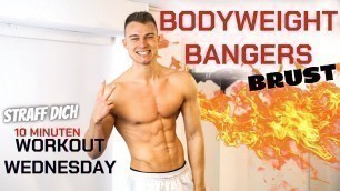 'Bodyweight Bangers Episode1: Brust Workout für Zuhause | Ohne Equipment | 5 Übungen | 10 Minuten'