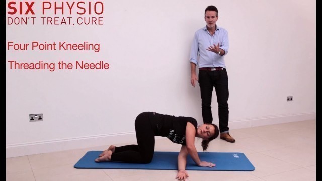 'Threading the needle - a thoracic spine stretch'