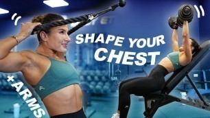 'PERFECT CHEST, SHOULDER & TRICEP WORKOUT FOR WOMEN | Krissy Cela'
