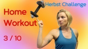 'Herbst-Challenge | Workout 3 | zum MITMACHEN | Bauch, Beine, Po || TatiSports'
