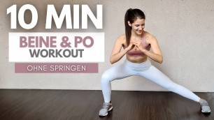 'Schlanke Beine & runder Po Workout - ohne springen // 10 MIN Workout für Zuhause  | Tina Halder'