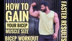 'HOW TO GAIN YOUR BICEP MUSCLE SIZE | BICEP WORKOUT FOR MASS| ADD INCHES TO YOUR BICEPS'