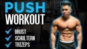 'Komplettes Push Workout mit Erklärung! (Brust, Schultern & Trizeps)'