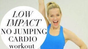 'LOW IMPACT NO JUMPING CARDIO  WORKOUT | TRACY CAMPOLI'