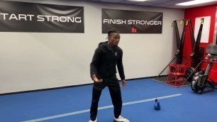 'Fitness Rx Exercise Library: How to do a Kettlebell Swing with a Broad Jump'