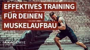 'Effektives Training für deinen Muskelaufbau l Mit kostenlosem Trainingsplan // Fitness'