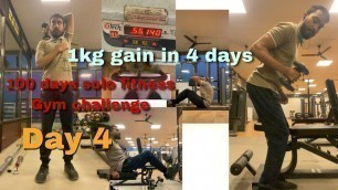 '100 days solo fitness gym challenge | day 4 | 1kg gain in 4 days | triceps workout | muscletech'