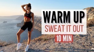 '10 MIN. WARM UP WORKOUT - sweat it out with fun // cardio inspired | No Equipment | Mary Braun'