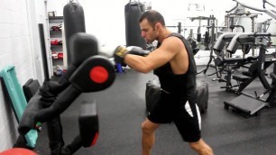 'Master Spartan Chris Training with world champ kick boxer Konga'
