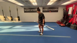 'Fitness Rx: Exercise Library - How to stay Balanced Doing Barbell Single Leg Deadlifts'